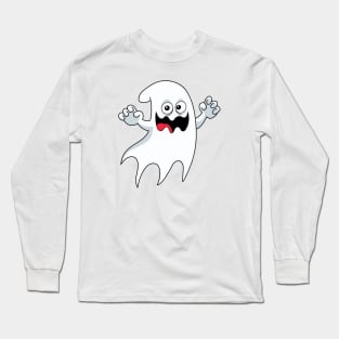 Halloween cute ghost, cartoon ghost, Halloween character Long Sleeve T-Shirt